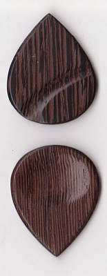 Thicket Wooden Guitar Pick - Thumb & Finger Groove - Wenge - Pack of Three